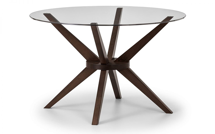 Chelsea Glass Top Dining Table 120cm - Click Image to Close
